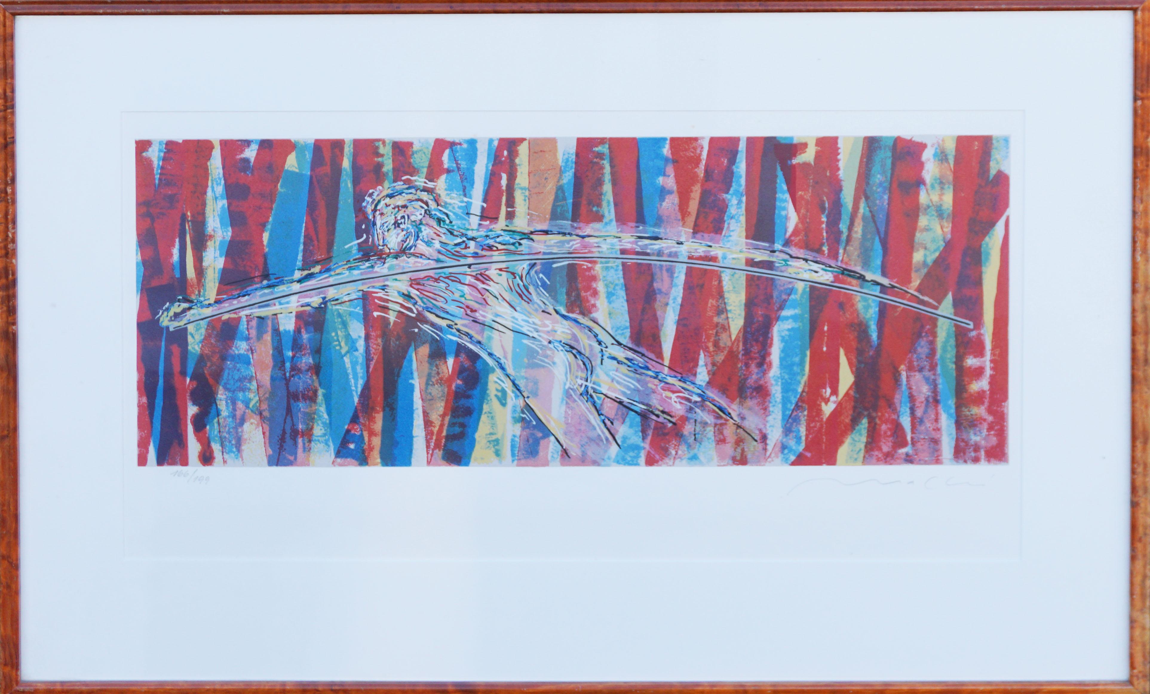 Figurative Print de Rómulo Macció  - Litografía figurativa de vanguardia -- Ícaro