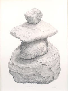 Rock Stack, Contemporary Nature Still-Life Pencil on Paper