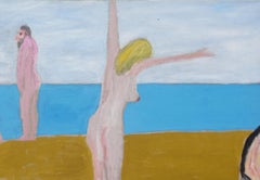 "The Sea Beach at Ebb Tide", Contemporary Surreal Nude Figural Landscape