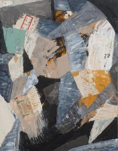 "Edinburgh", Contemporary Abstract Collage Painting