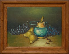 Vintage Fruit and Honey Still Life