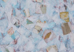 Continental Drift, Contemporary Large Scale Abstract with Found Object Collage