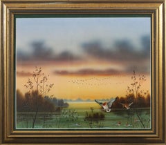 Breath of Dawn, 1970's Sunrise Lake Landscape 