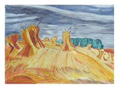 Modernist Wheat Sheaves Landscape