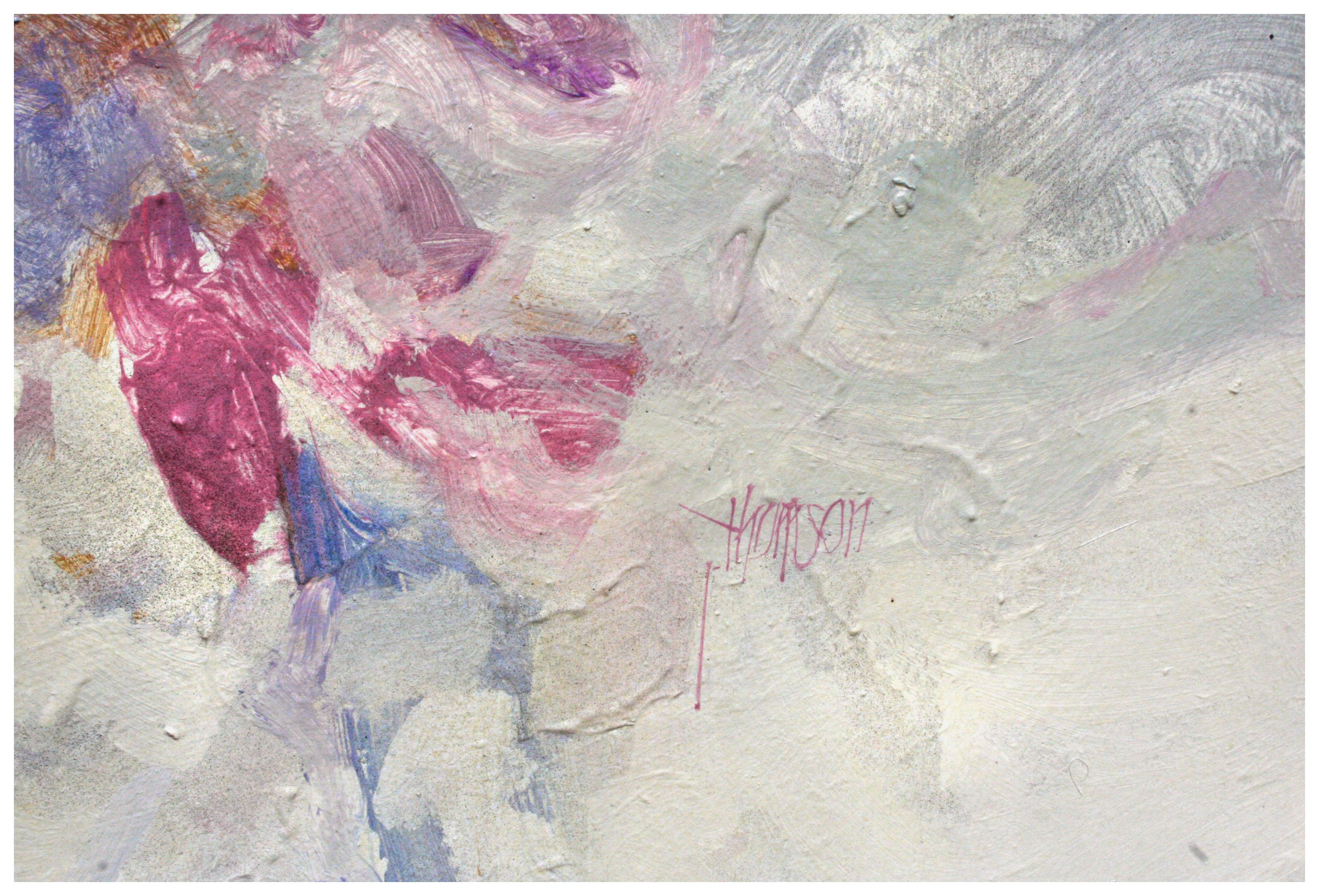 « Lovender » - 1979, huile expressionniste abstraite sur massonite - Expressionnisme abstrait Painting par John Thompson