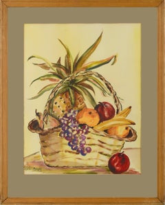 Bodegón de mediados de siglo --Cesta de frutas