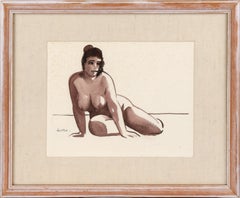 Retro Reclining Nude - Mid Century Bay Area Figurative Movement Female Figure Study