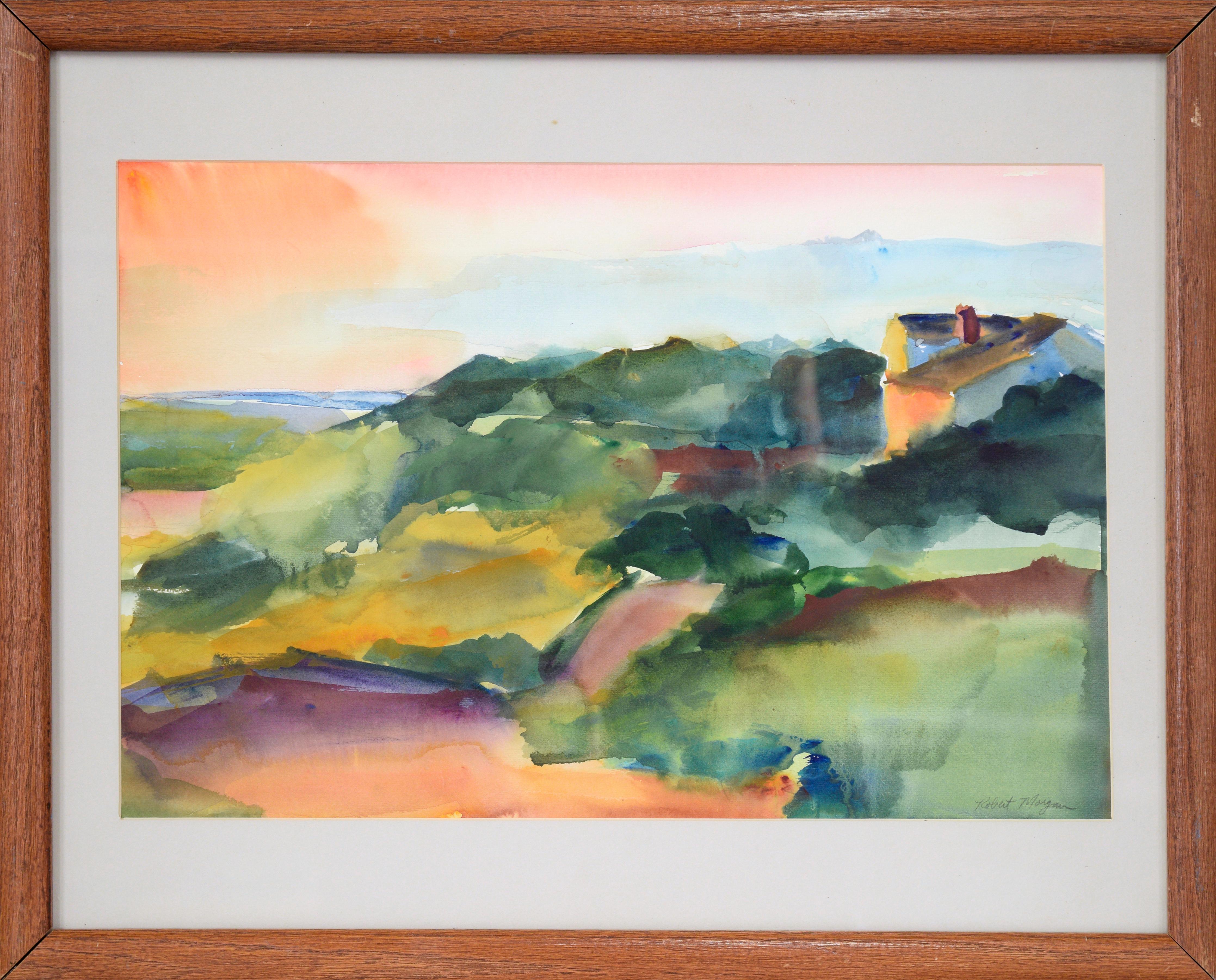 Robert Morgan Landscape Art - "Cape Cod Sunset" - Watercolor on Paper