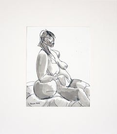 Original Contemporary Female Nude Figurative Drawing
