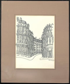 Dibujos y acuarelas de paisajes en papel