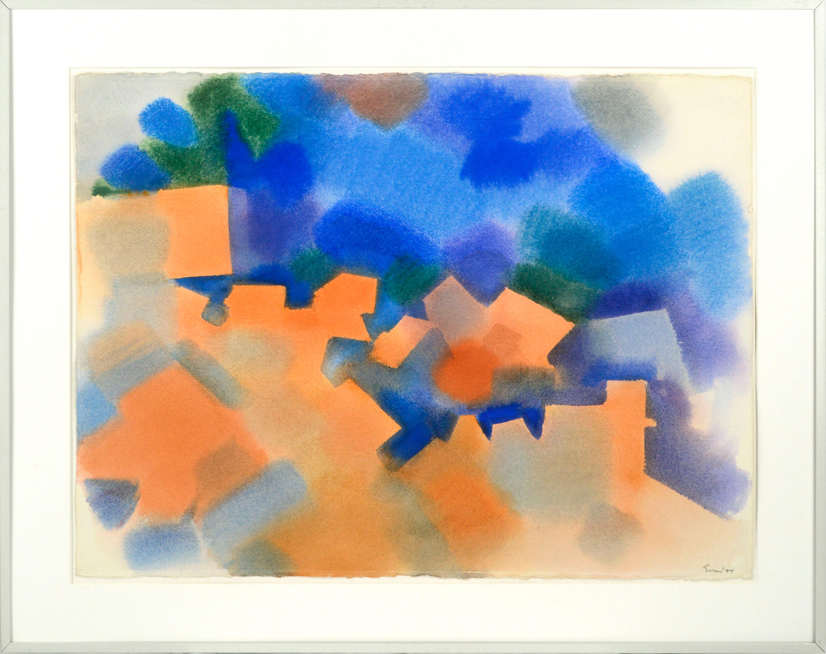 „Sierra Country“, Abstraktes Landschafts-Aquarell