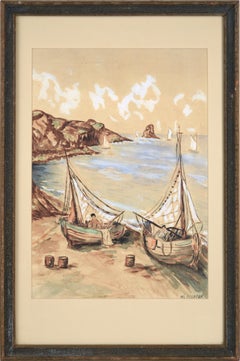 Sailboats on the Beach - Seascape