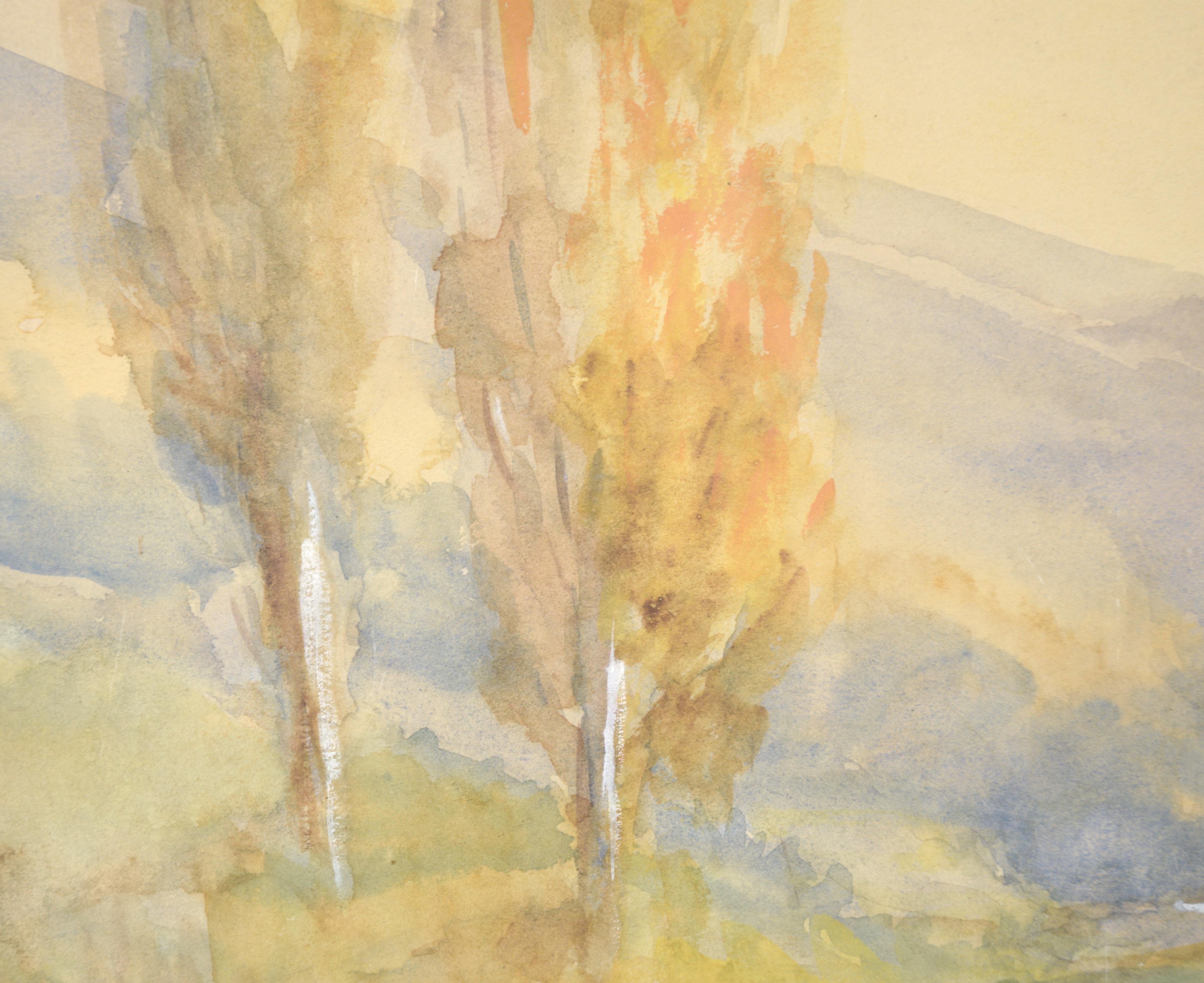 California Vertical Landscape - American Impressionist Art by Catherine Brice