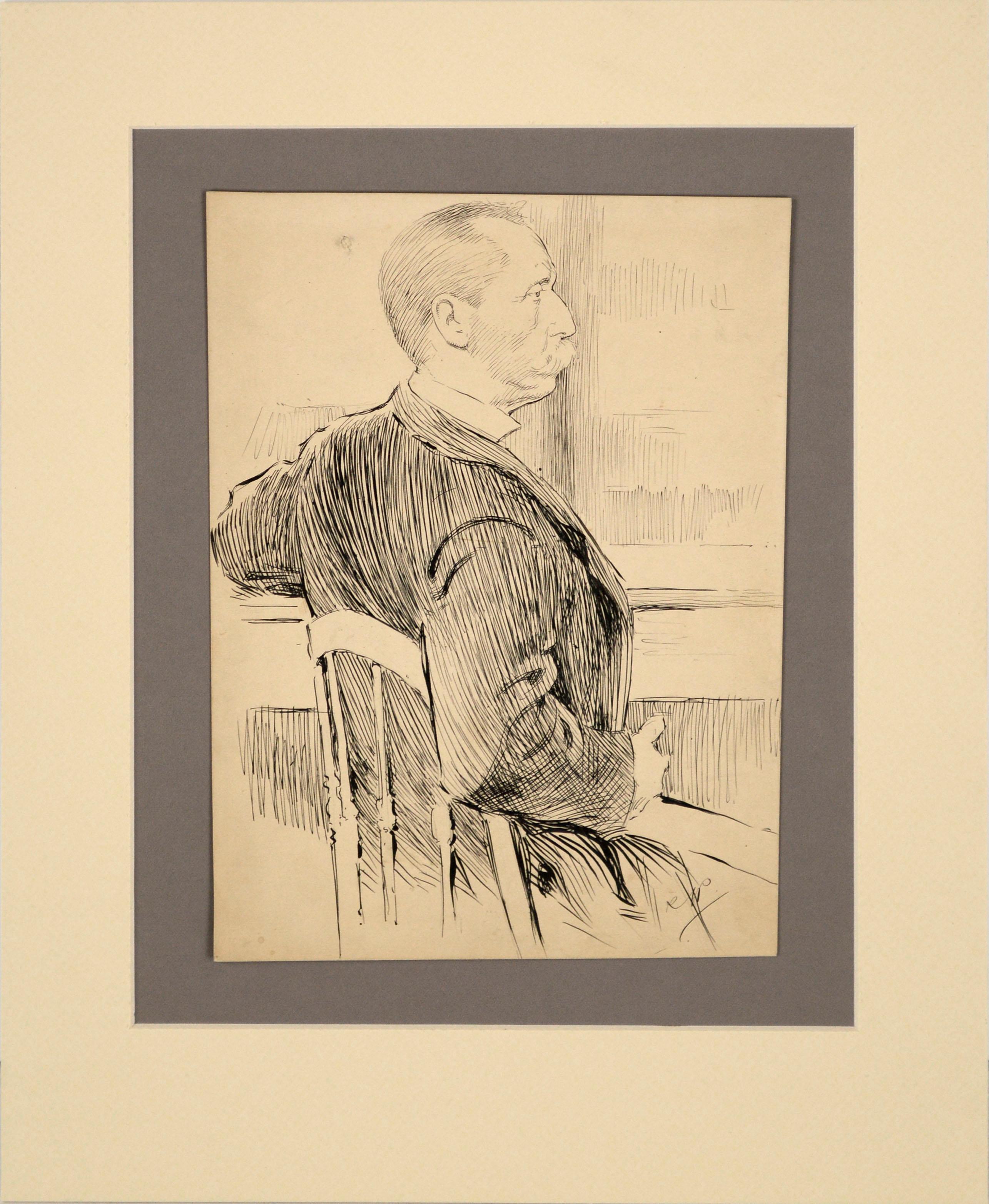 Zeitungsillustration von Hiram H. Hobbs, Foreman of the Grand Jury, 19. Jahrhundert – Art von Richard Langtry Partington