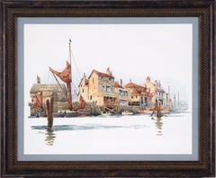 Vintage "The Prospect of Whitby - Wapping Wall" - Thames River Landscape Jose Moia