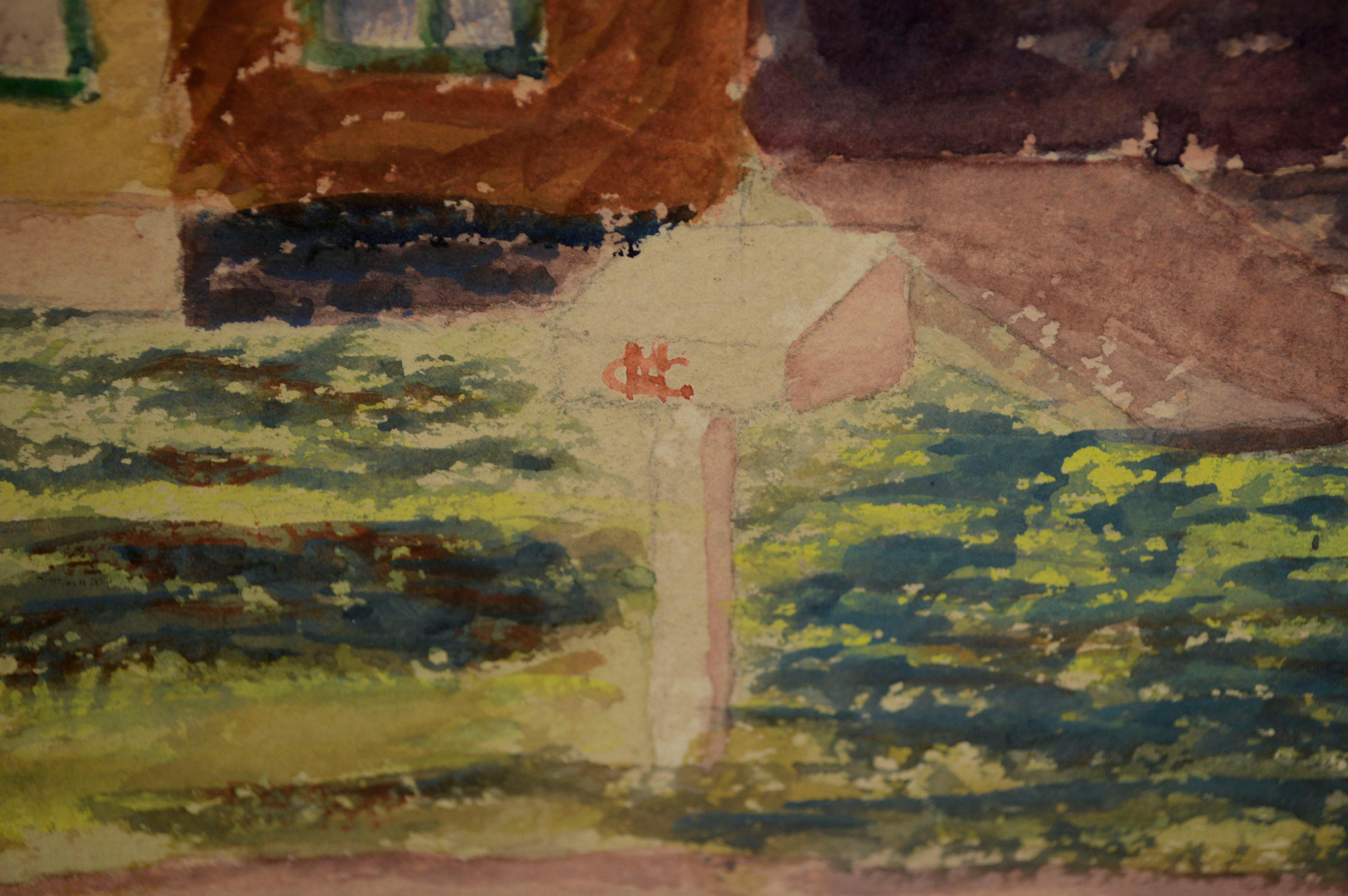 Mystic Connecticut Post Impressionist Landscape by Herbert Mortimer Gesner 1940  2
