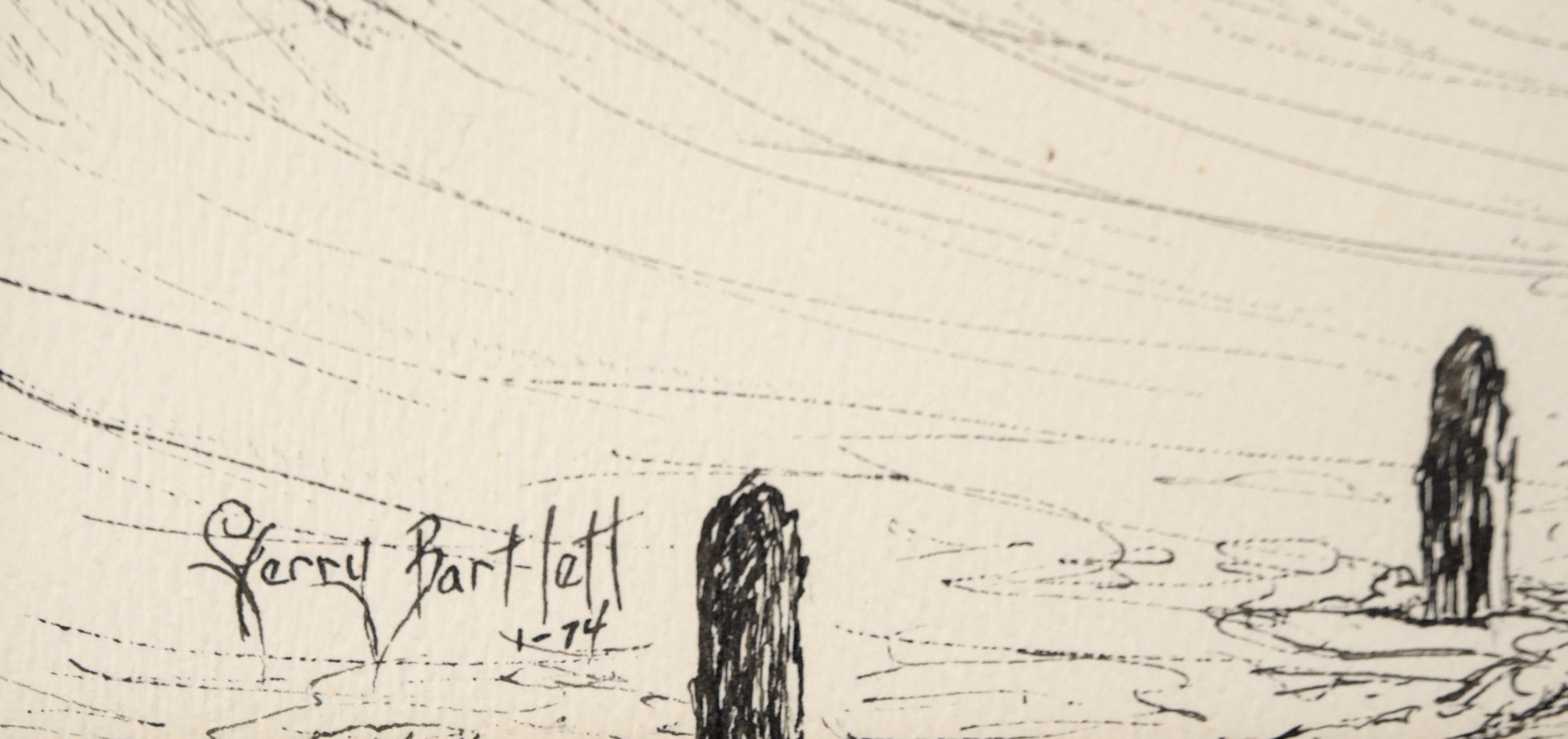 Santa Cruz, Kalifornien, Seelandschaft in Schwarz und Weiß von Gerry Bartlett 6