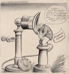 "El gran bocazas" - Viñeta política de época