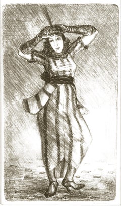 Art Deco Era Fashion Drawing -- The Flapper