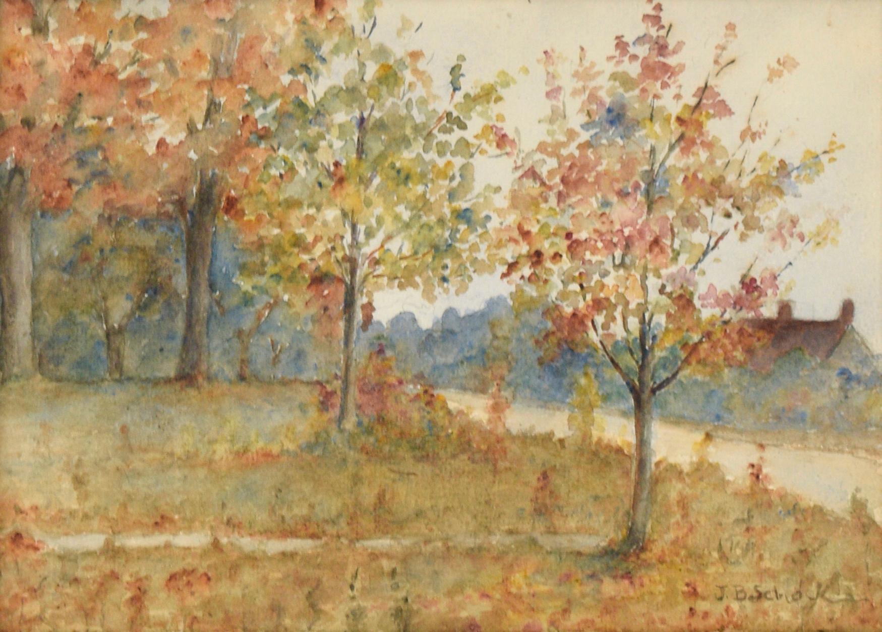 Autumn by the River - Landscape - Art by J. B. Schock