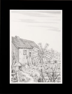 St. Raphael, Quebec, Kanada – Hyper-realistische Windmühle- Illustration