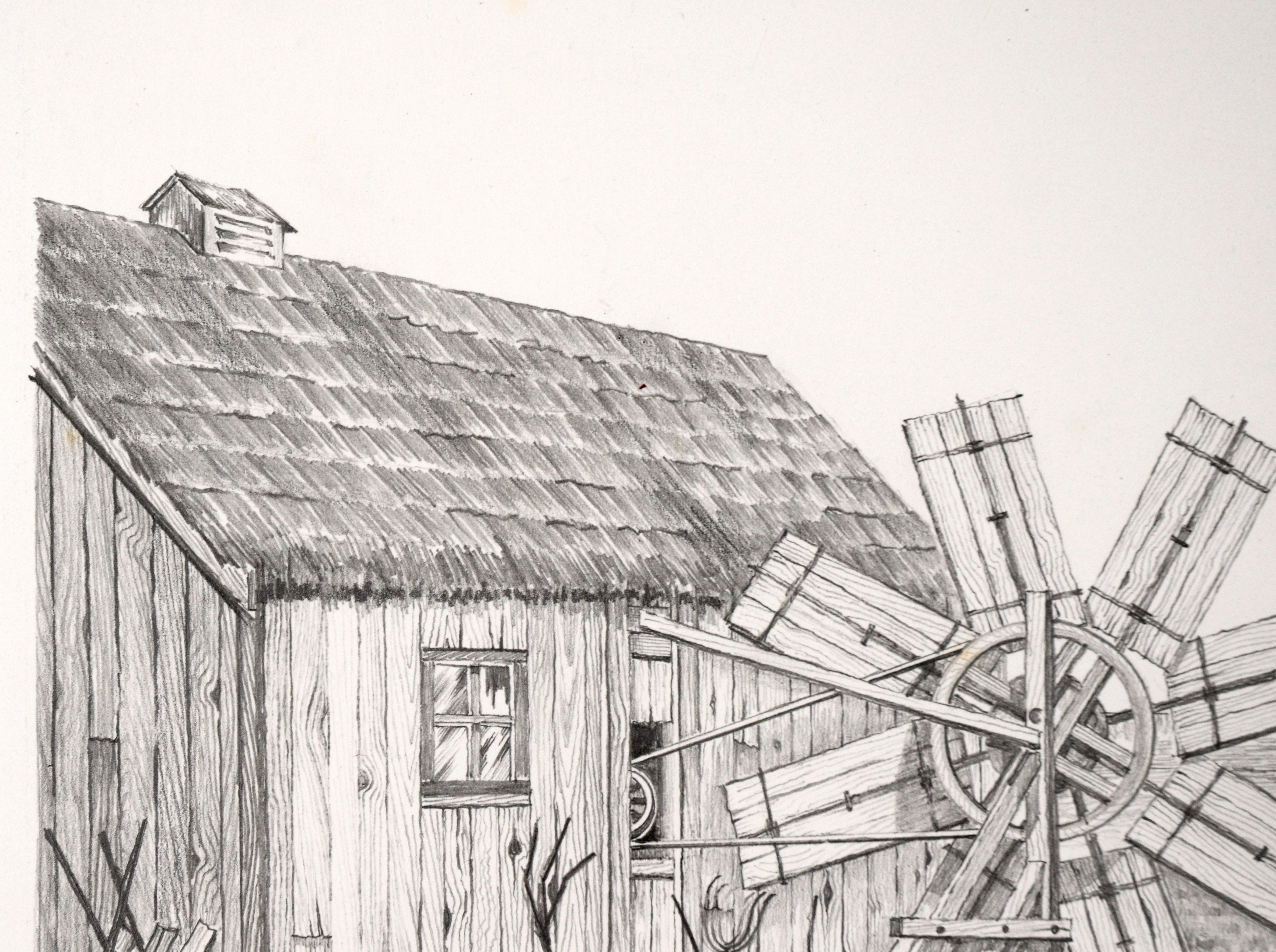 windmill drawing realistic