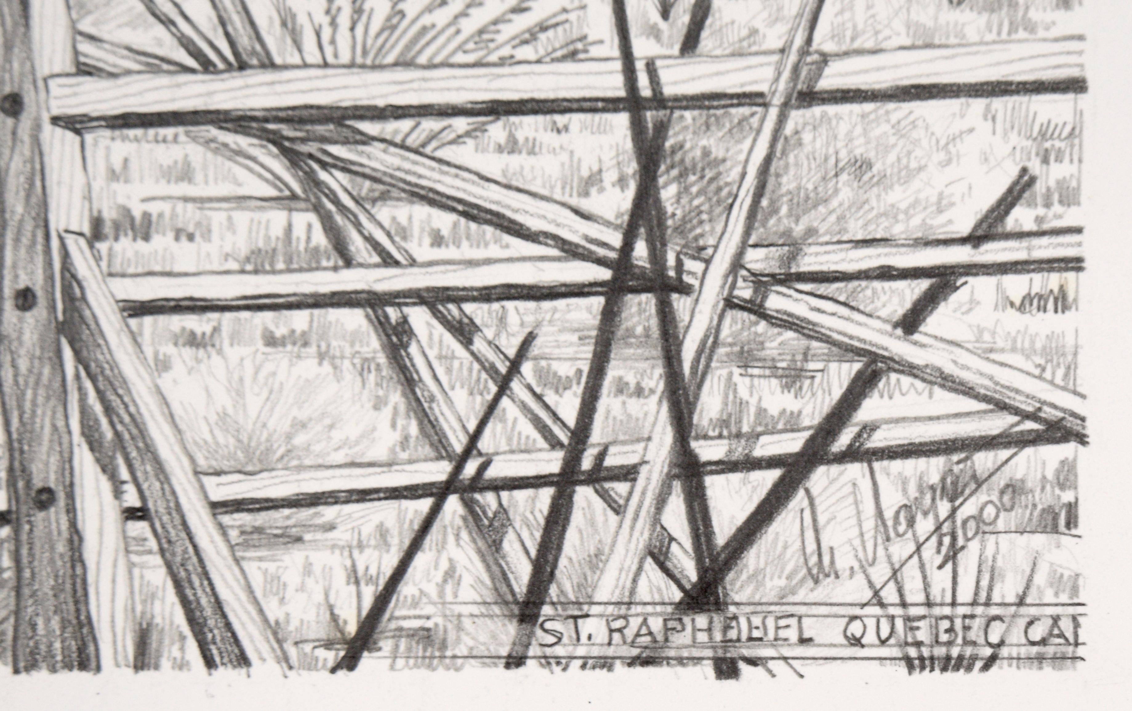 St. Raphael, Quebec, Kanada – Hyper-realistische Windmühle- Illustration im Angebot 4