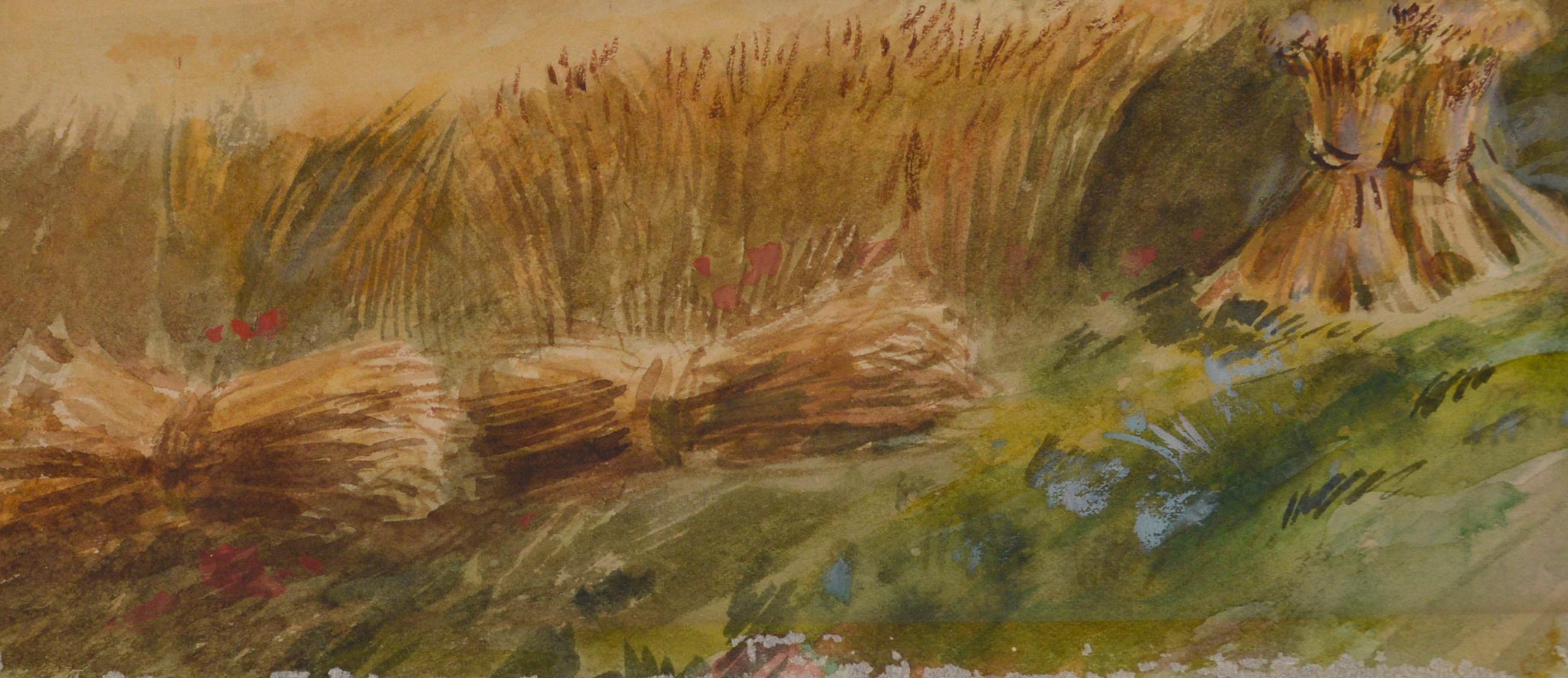 Harvest Time The Hills of Mt Tamalpais near Lake Bon Tempe 1890s For Sale 1