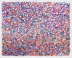 "Shares" - Outsider Art geometrica astratta in penna su carta