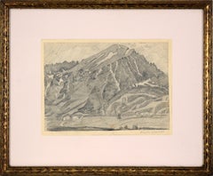 San Gabriel Mountain Landscape in Black and White - Graphite Pencil on Paper