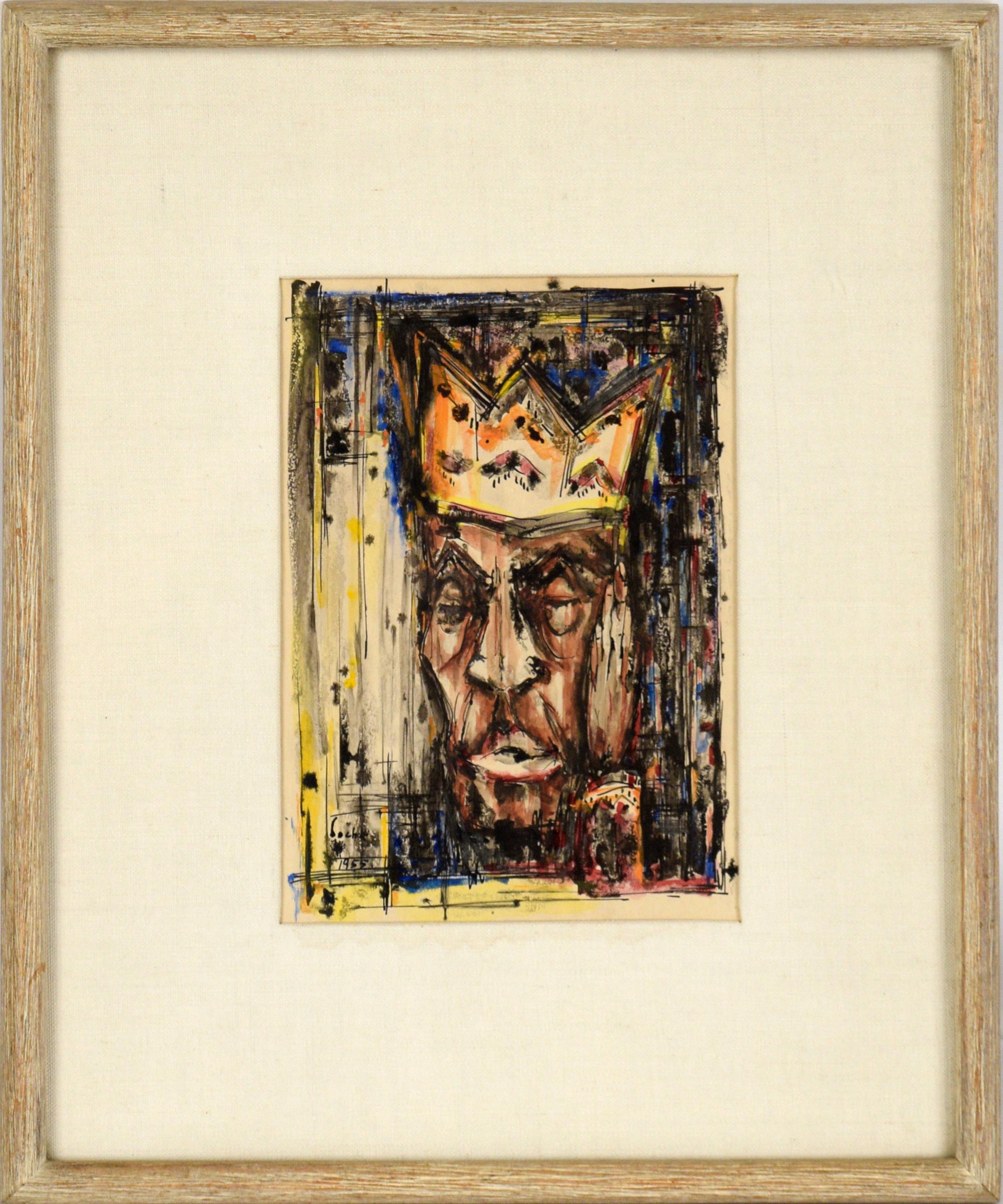„King of the Blues“ – B.B. Porträt in Aquarell und Tinte auf Papier von King