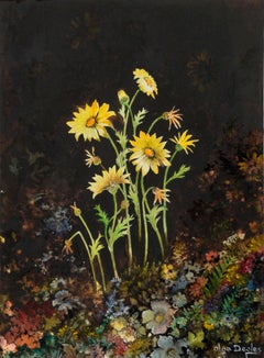 „Yellow Daises“ – Aquarell auf Zeichenkarton