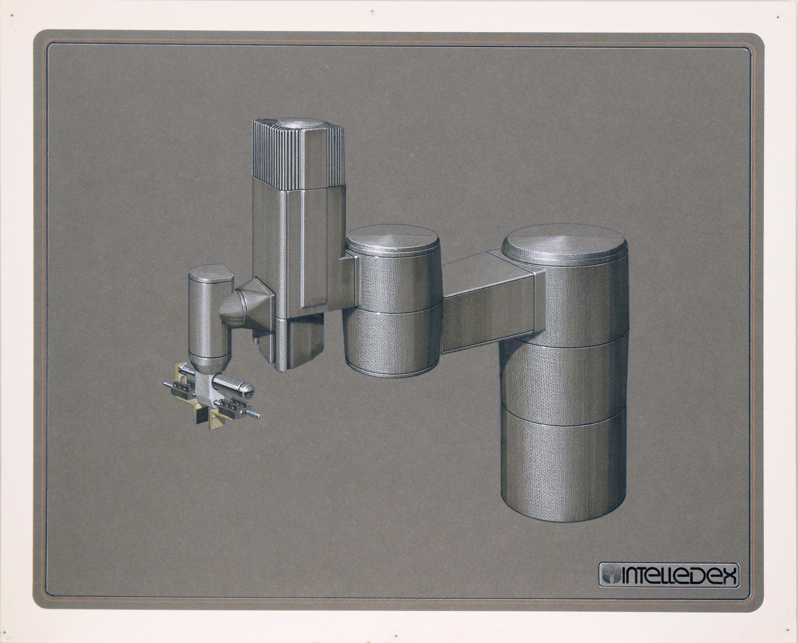 Edward T. Liljenwall Still-Life - Intelledex Industrial Machinery Design Drawing in Pencil and Ink on Paper