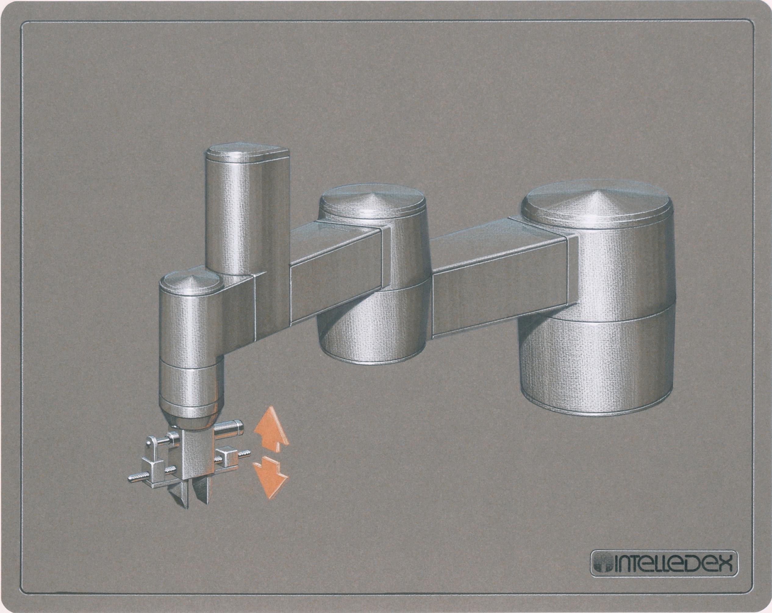 Dessin de conception de machines industrielles par Intelledex au crayon et encre sur papier - Art de Edward T. Liljenwall