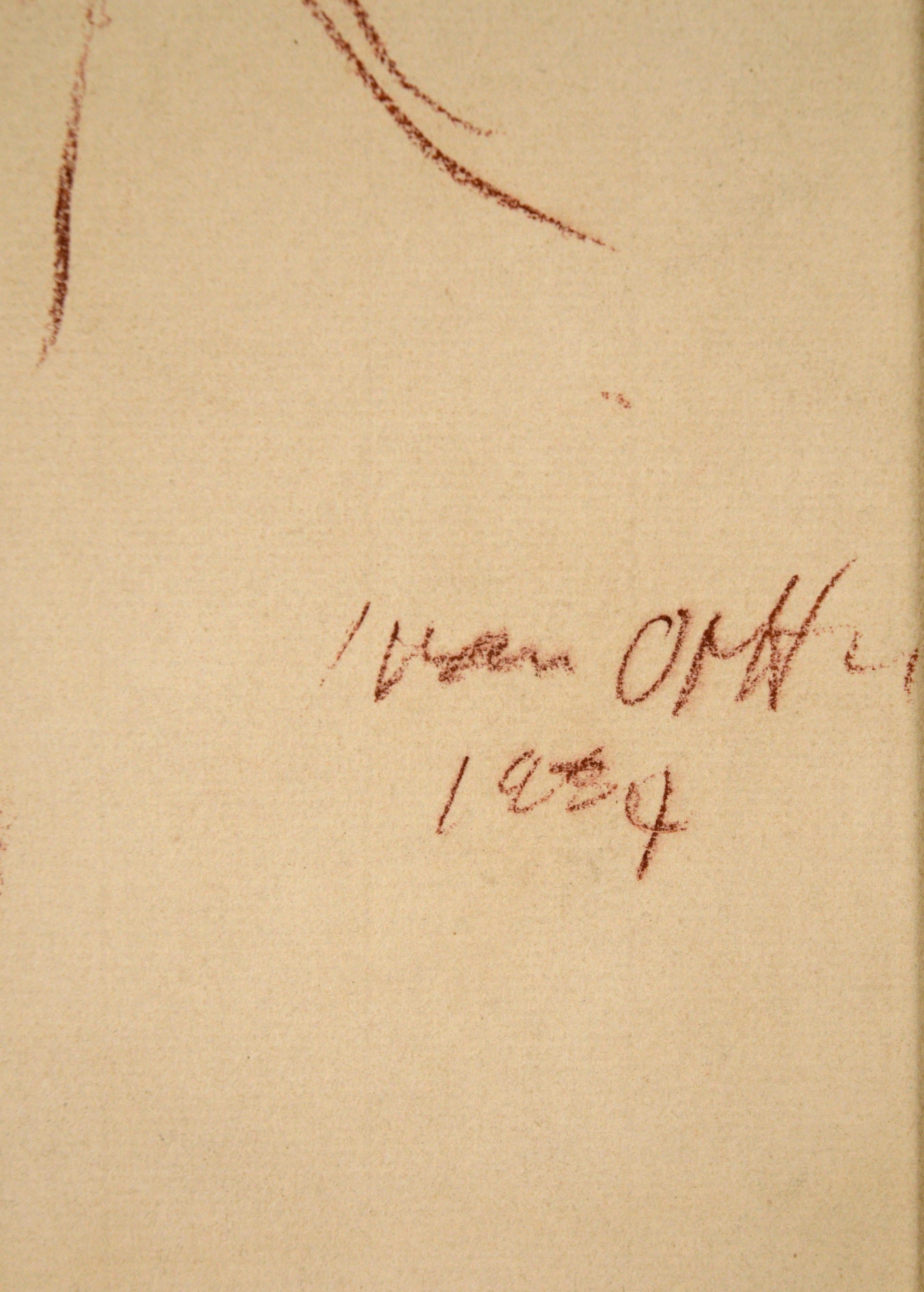 Portrait de George Arliss au crayon de Conte sur carton 1934 en vente 5
