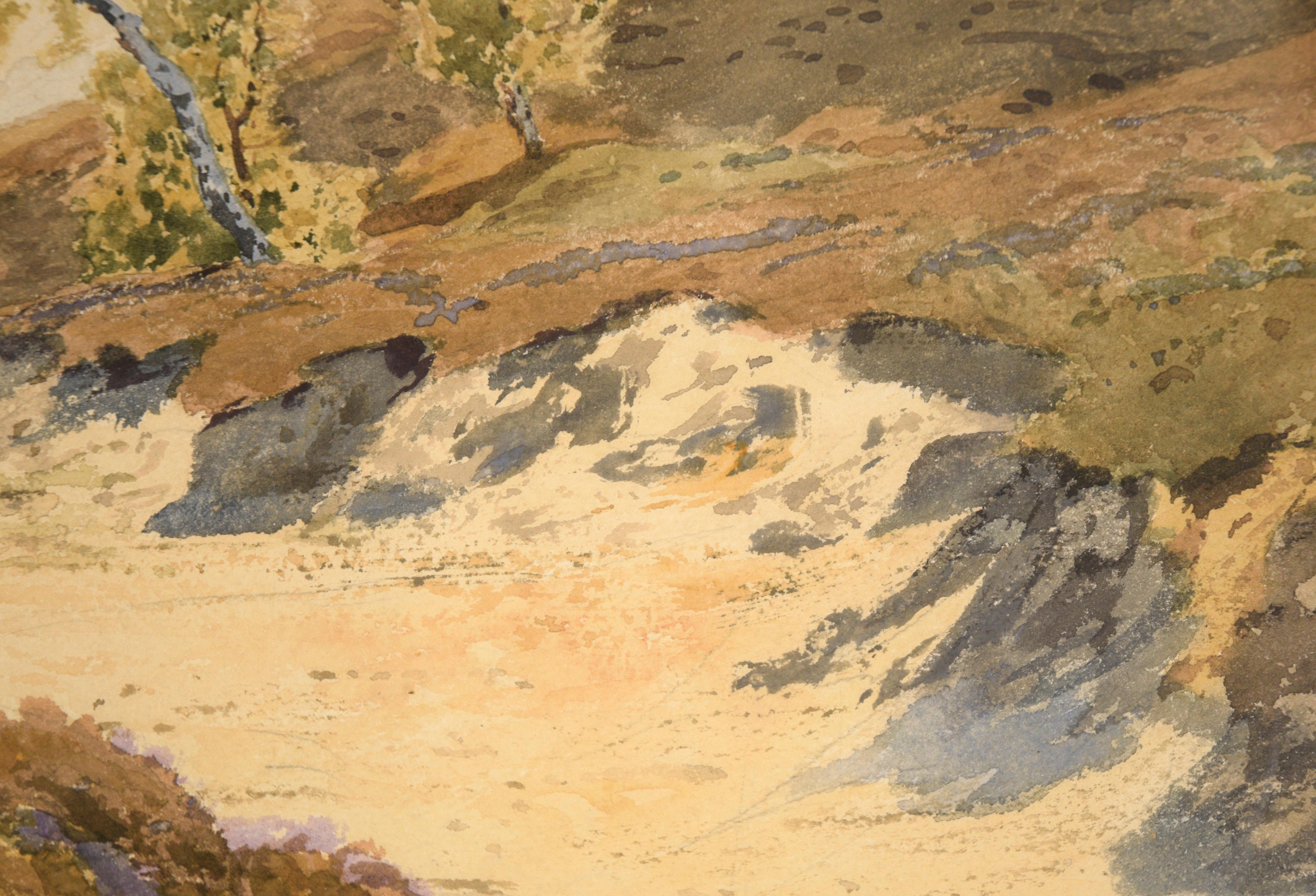 Dunes and Baltic Sea coast near Warnicken 1910 Watercolor  - Impressionist Art by Julius Theophil Wentscher