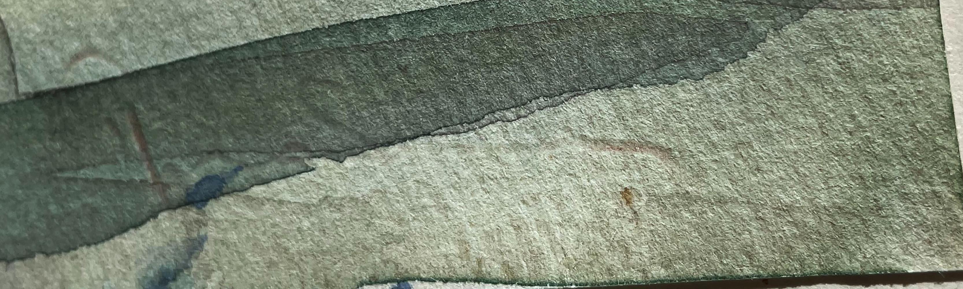 Deux voiliers ancrés - Paysage marin à l'aquarelle sur papier 2