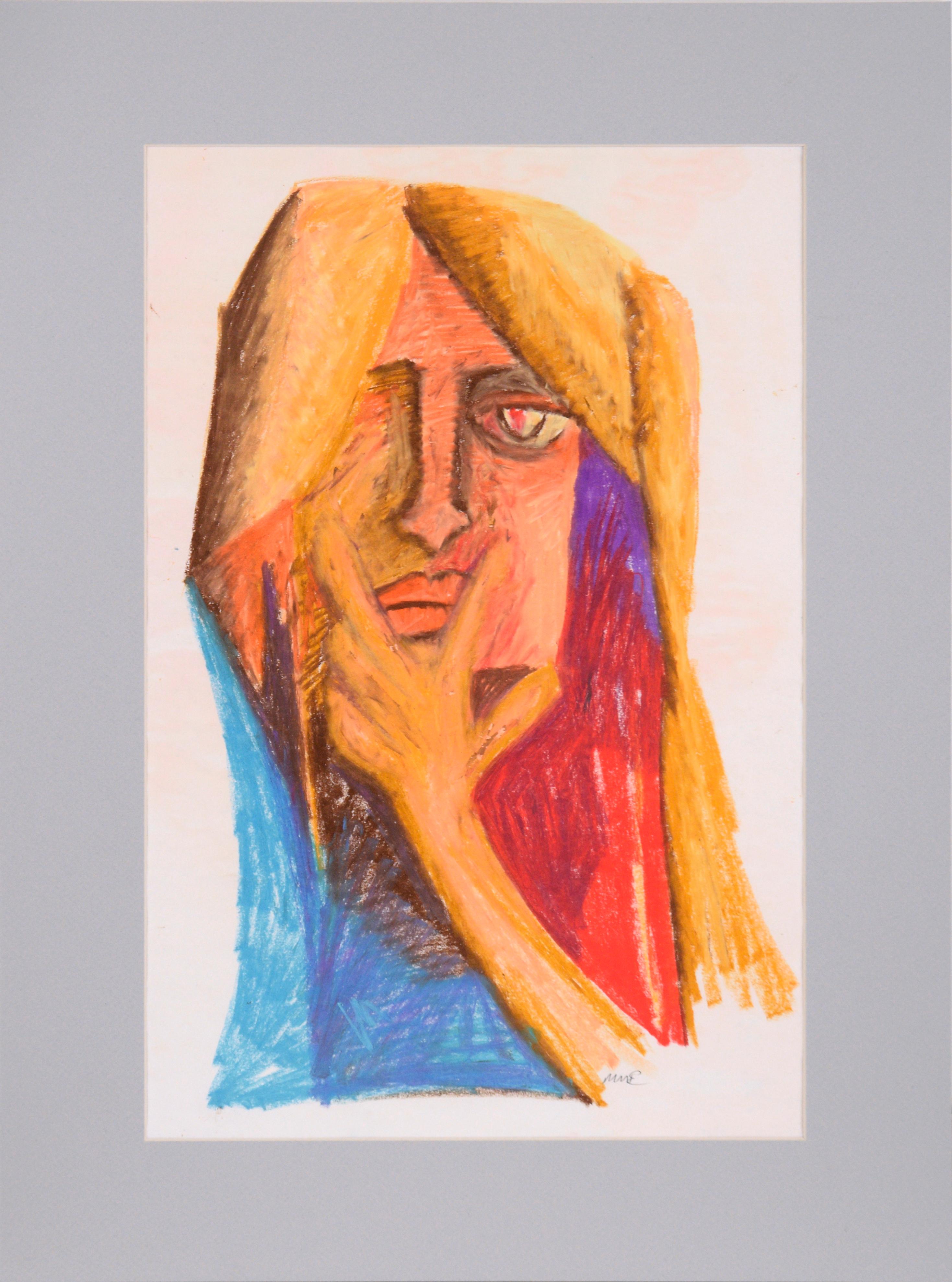 Michael William Eggleston Portrait – Geste – Porträt in Pastell auf Papier
