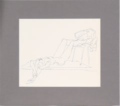 Dessin figuratif d'un nu au stylo sur papier