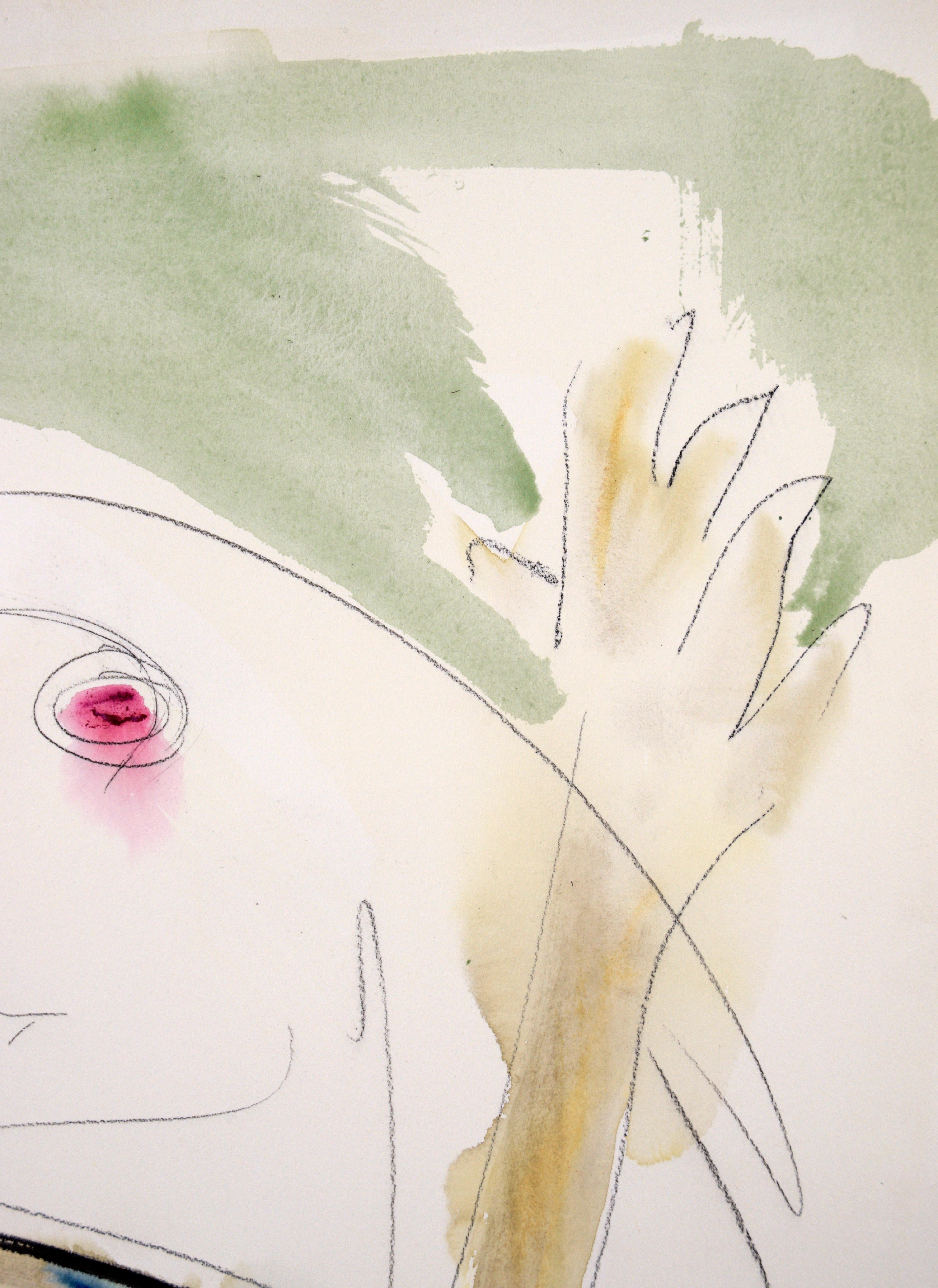 Salvador Dali Raises His Hand - Abstract Expressionist Art by Ricardo de Silva