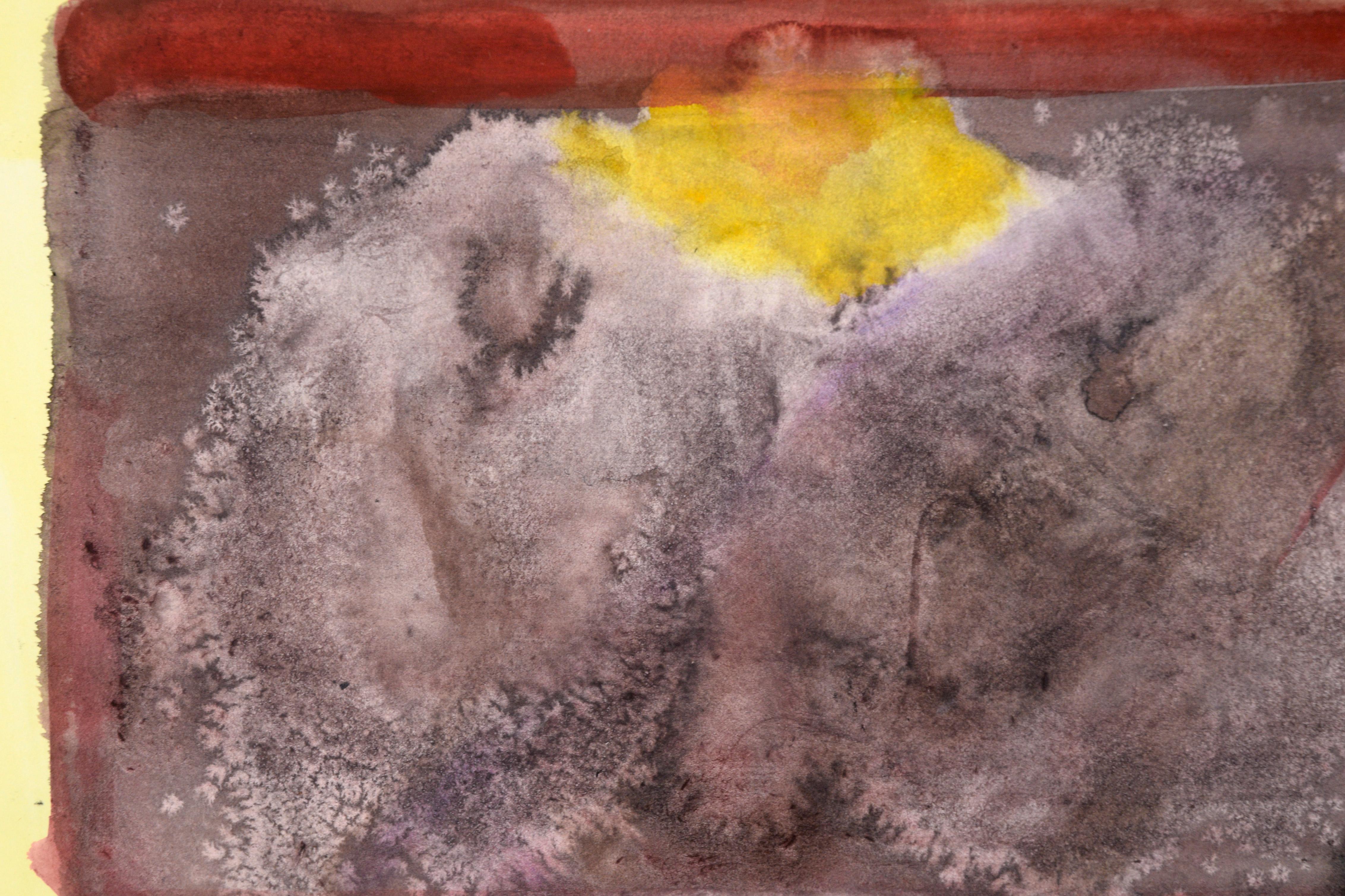 Abstrakte Farbfeldkomposition in Aquarell auf Papier (Abstrakter Impressionismus), Art, von Ricardo de Silva