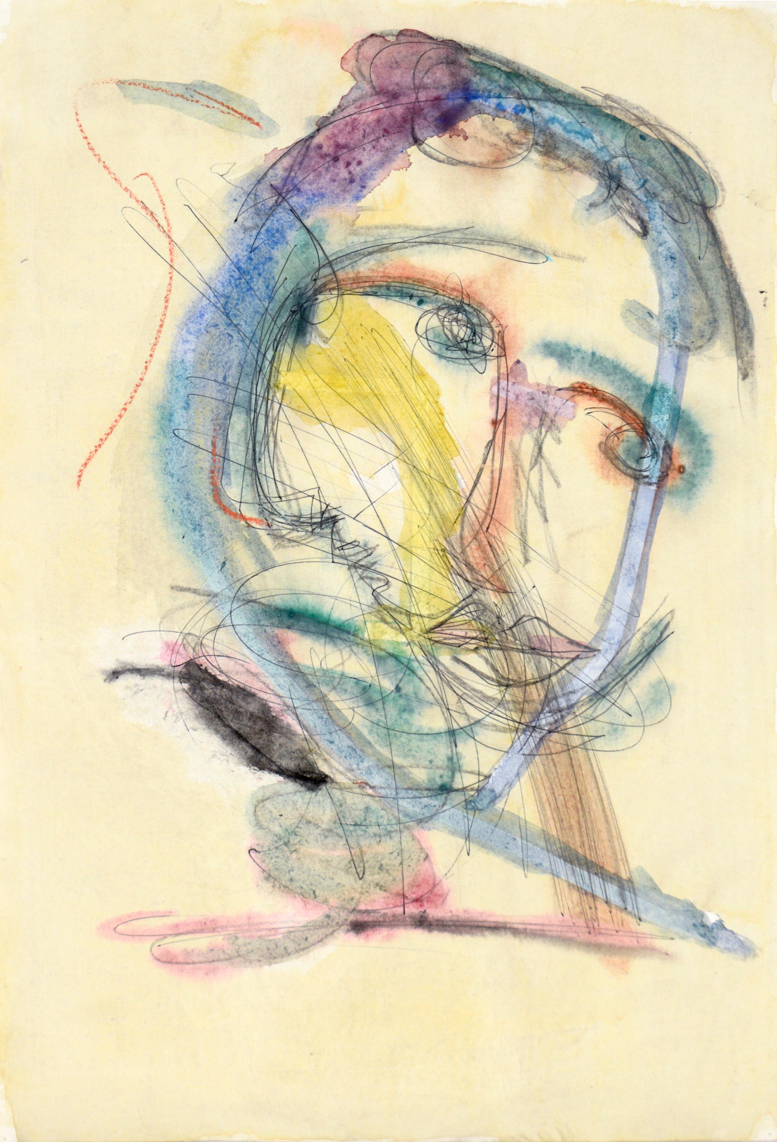 Ricardo de Silva Portrait - Argentinian Tango, Mixed Media Abstract Expressionist