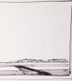 A Cloudless Sky - Line Drawing Landscape in Ink on Paper