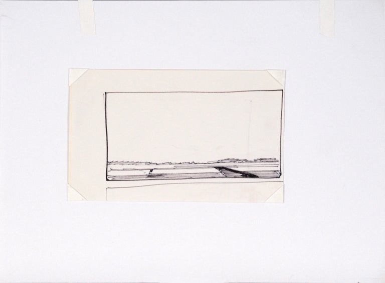 Laurence Sisson A Cloudless Sky Line Drawing Landscape in Ink on