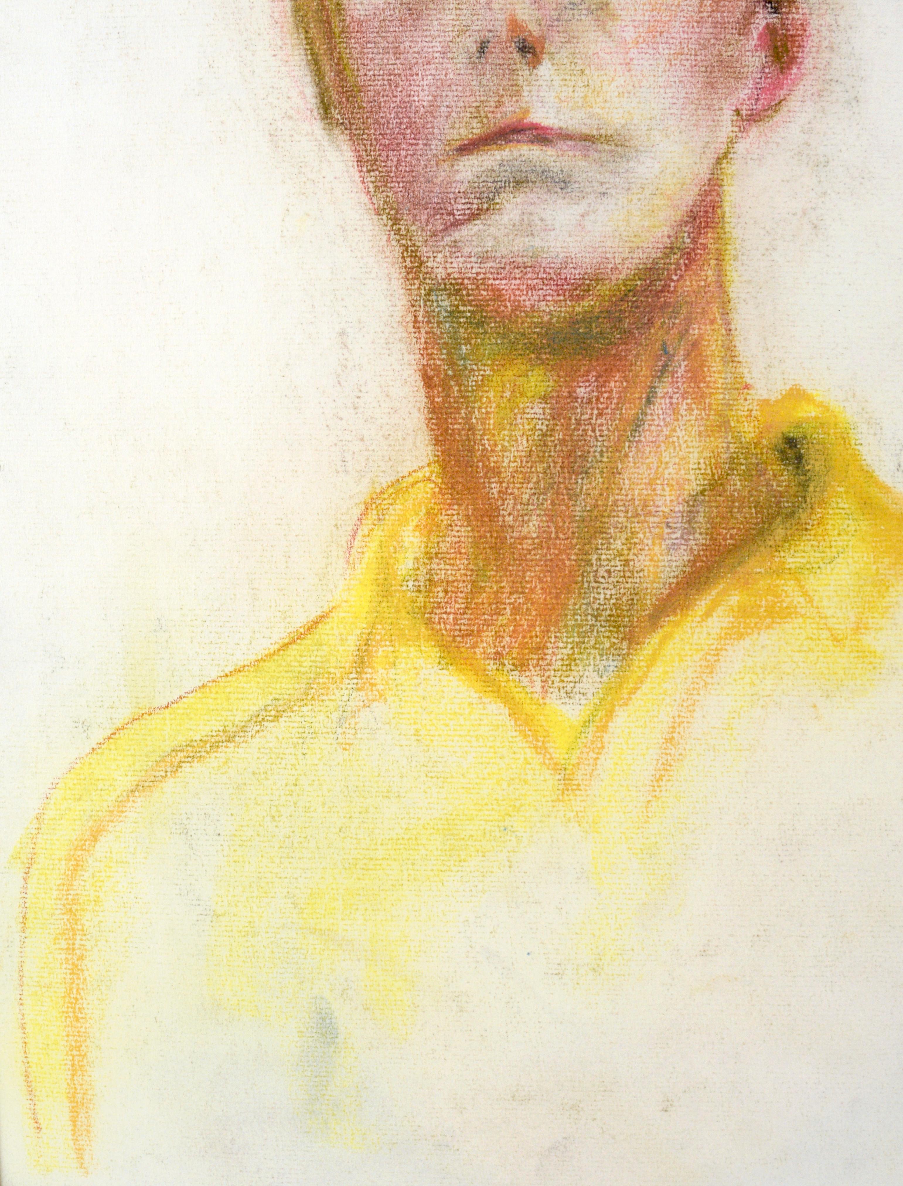 Artist's Self-Portrait in Pastel on Paper For Sale 3