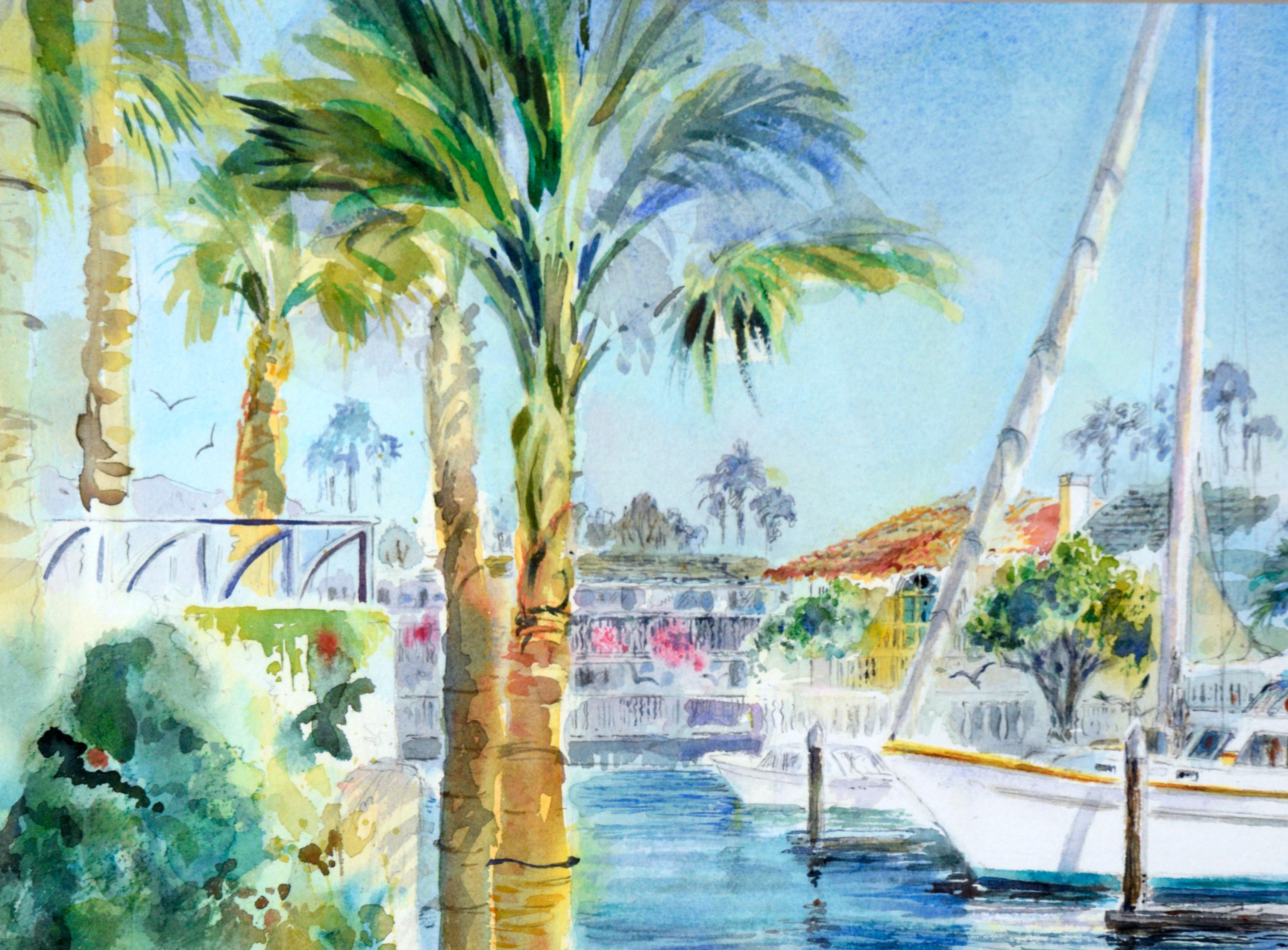 „Aurora zu Hause an der Promontory Bay“ – Aquarell auf Papier – Painting von Carole Callahan