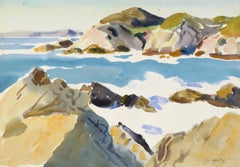 Big Sur Coast Landscape in Watercolor on Paper