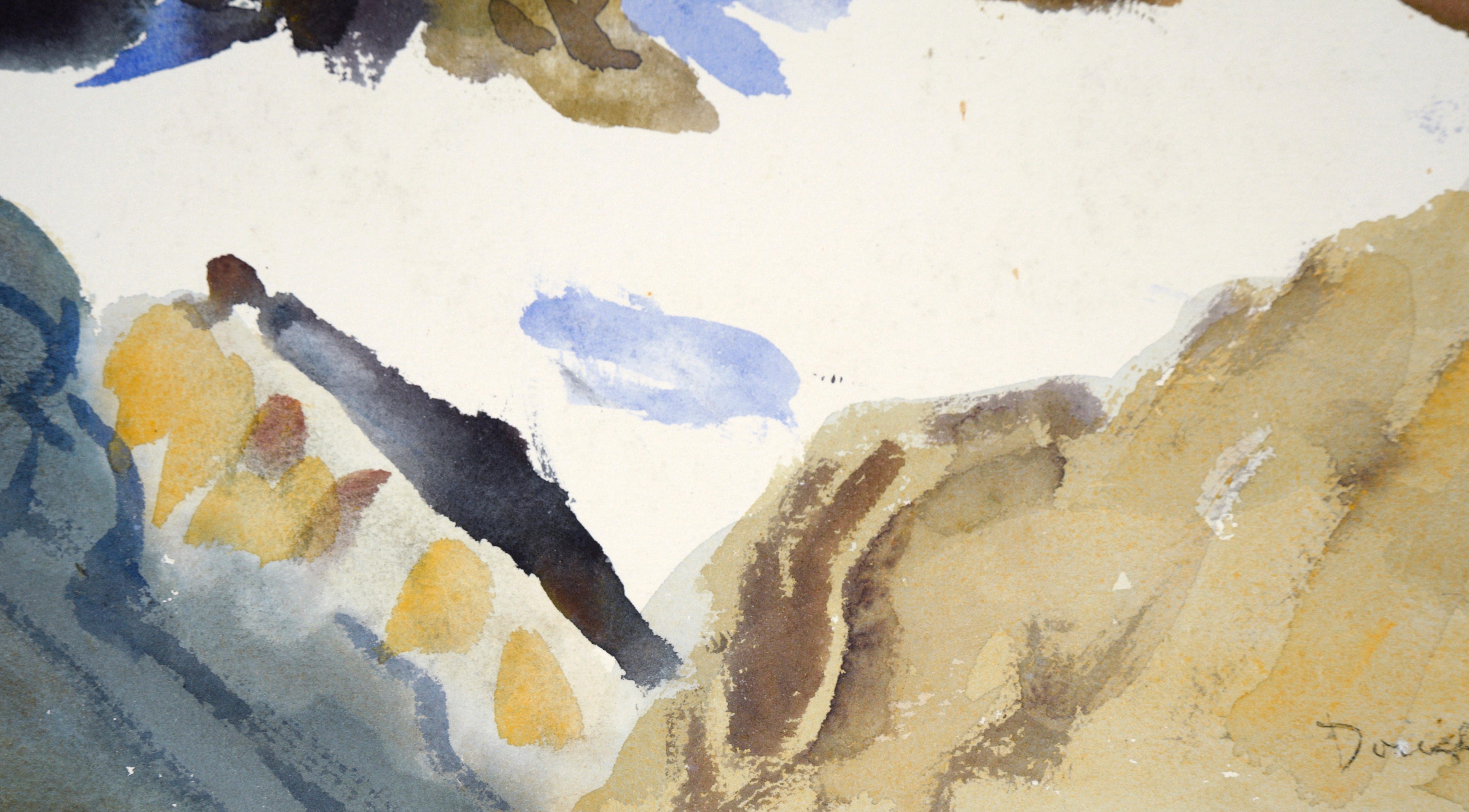 Big Sur Coast Landscape in Watercolor on Paper For Sale 3