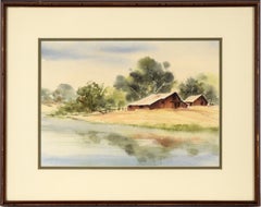 "Shenandoah Valley" - Rural California Landscape in Watercolor on Paper