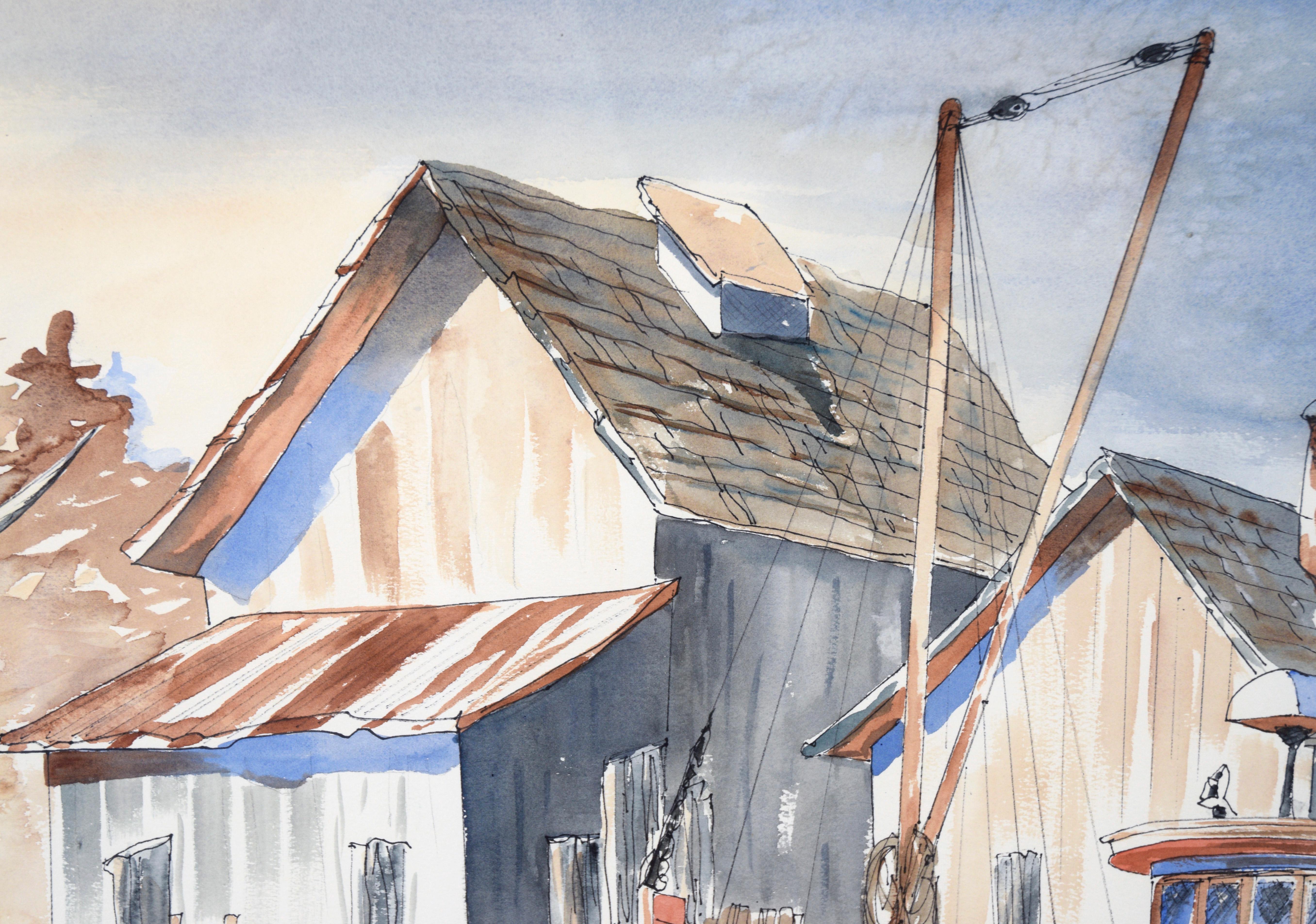 paysage marin aquarelle